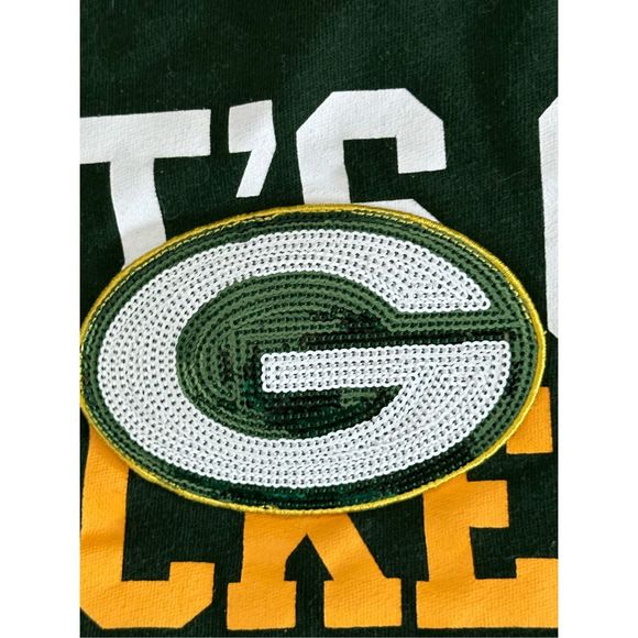 Green Bay Packers Victoria’s Secret Pink crewneck sequins logo size small - Picture 3 of 6